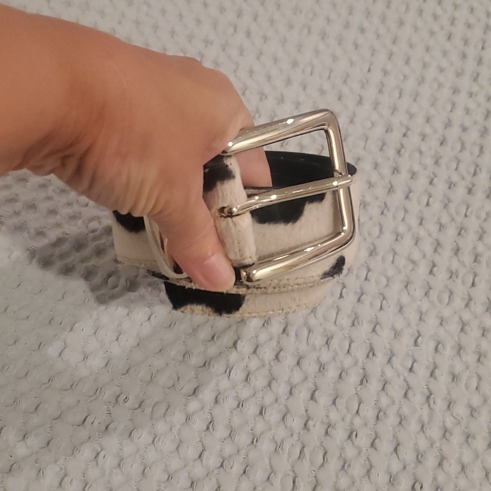 AMIEE Lynn Cow Print Belt Size M